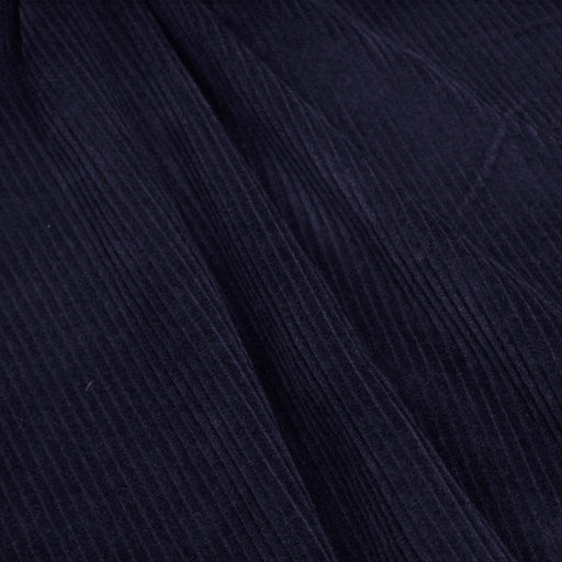 Tissu velours côtelé grosses côtes 100% coton bleu marine - OEKO-TEX® - tissuspapi