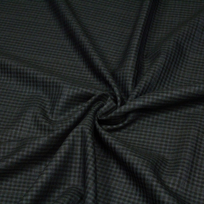 Tissu draperie de laine super 220's 100% laine mérinos à carreaux vert, noir & bleu