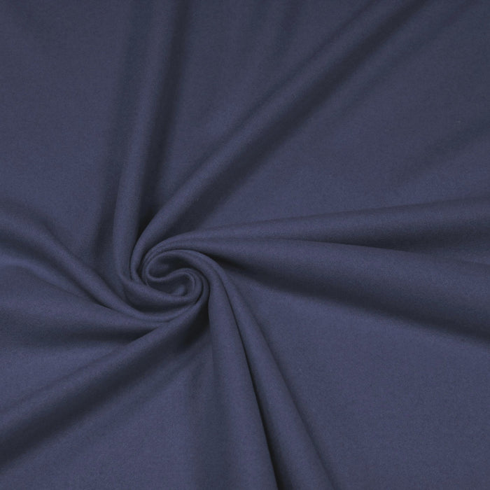 Tissu drap de laine bleu gris uni - Fabrication italienne - TissusPapi.com