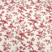 Tissu de coton toile de Jouy aux oiseaux mésanges, toile à drap grande largeur 280cm, fond écru & motif rouge - Oeko-Tex - tissuspapi