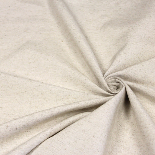 Tissu metis lin coton écru naturel chiné 155cm de large, fabrication française - TissusPapi.com