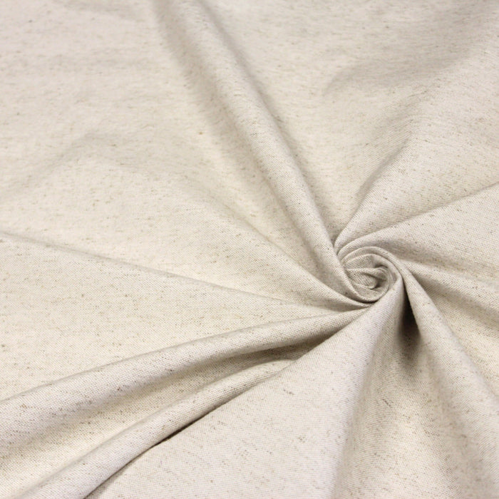 Tissu metis lin coton écru naturel chiné 155cm de large, fabrication française - TissusPapi.com