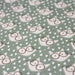Tissu de coton KAWAII vert sauge aux renards à lunettes - OEKO-TEX® - tissuspapi