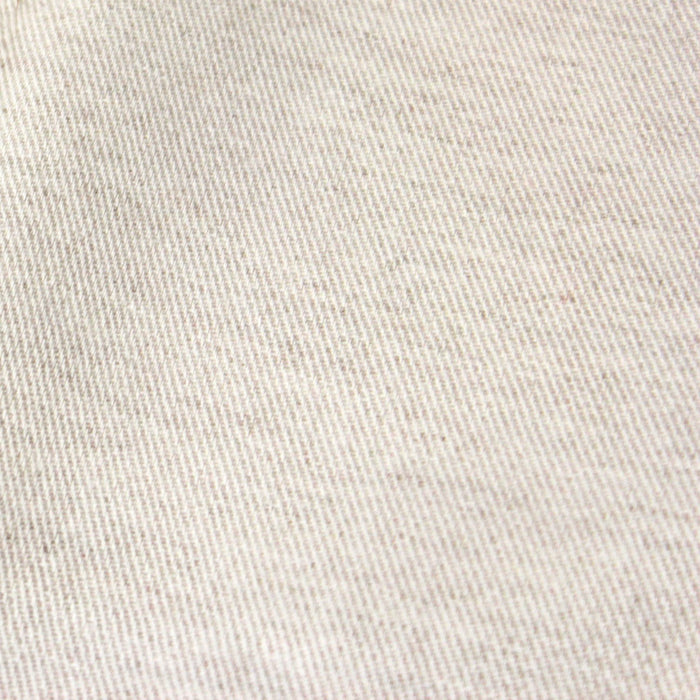 Tissu denim jean toile sergé écru coton et polyester recyclé - tissuspapi