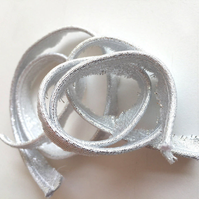 Passepoil argenté lurex, 1cm de large - TissusPapi.com