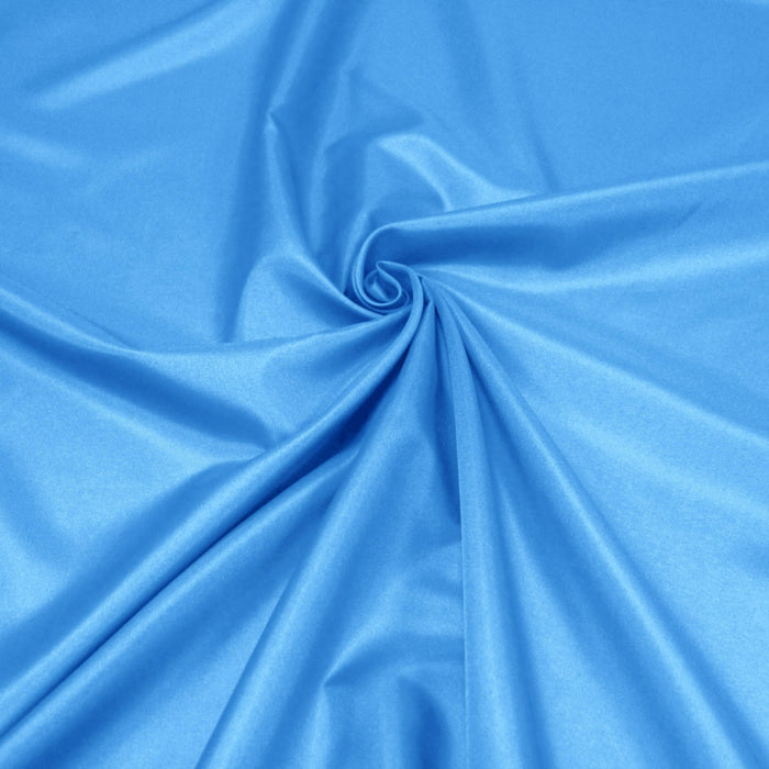 Tissu doublure pongé acetate bleu turquoise uni - TissusPapi.com