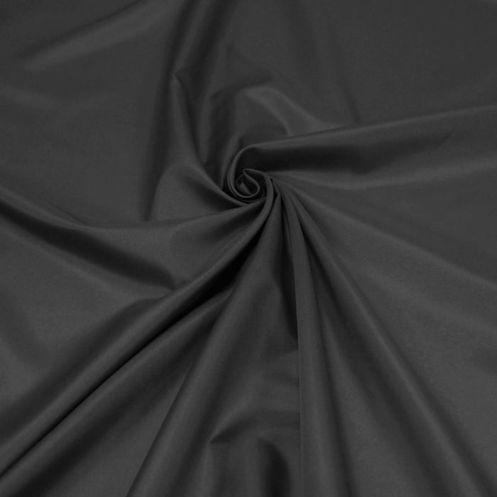 Tissu doublure pongé acetate gris anthracite uni - TissusPapi.com