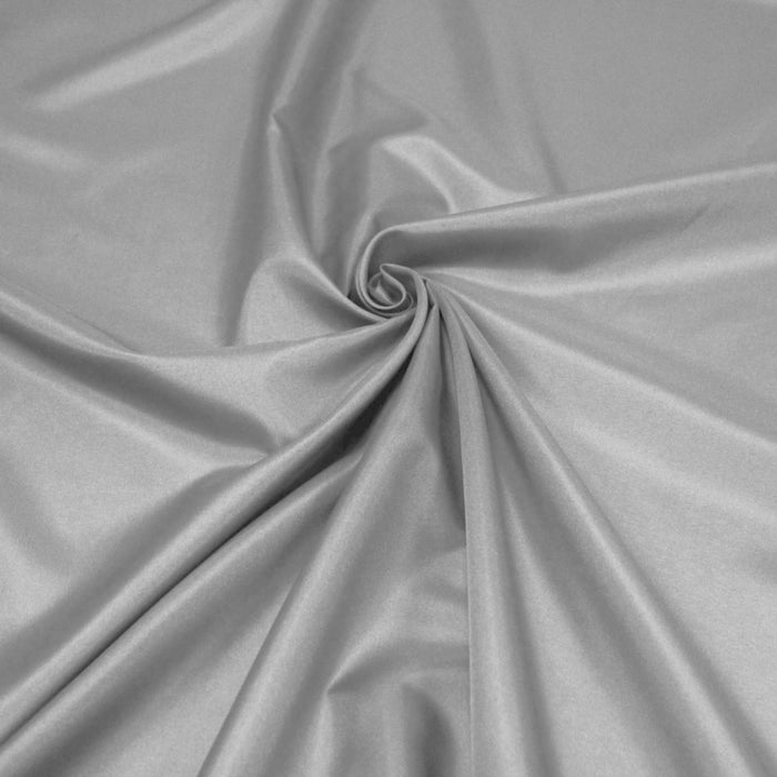 Tissu doublure pongé acetate gris moyen uni - TissusPapi.com