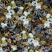 Tissu de coton aux milles fleurs, tons bleu marine & bleus - COLLECTION HARMONIE - OEKO-TEX® - tissuspapi
