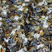 Tissu de coton aux milles fleurs, tons bleu marine & bleus - COLLECTION HARMONIE - OEKO-TEX® - tissuspapi