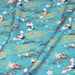 Tissu popeline de coton motif traditionnel japonais TSURU, fond bleu - COLLECTION TSURU - OEKO-TEX® tissuspapi
