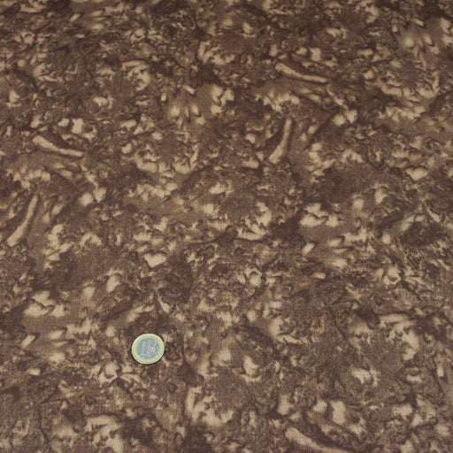 Tissu popeline de coton faux - uni marbré marron chocolat - TissusPapi.com