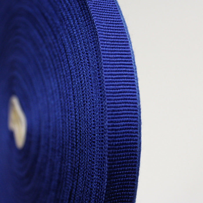 Ruban gros grain bleu roi 10mm - Galette de 50 mètres - Fabrication française - TissusPapi.com