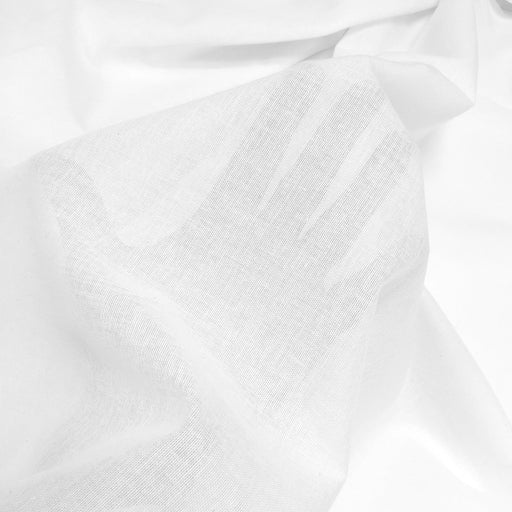 Tissu étamine de coton / Toile à beurre grande largeur - Blanc - Grande largeur 260cm - Oeko-Tex