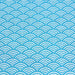 Tissu de coton motif traditionnel japonais vagues SEIGAIHA bleu lagon & blanc - Oeko-Tex - tissuspapi