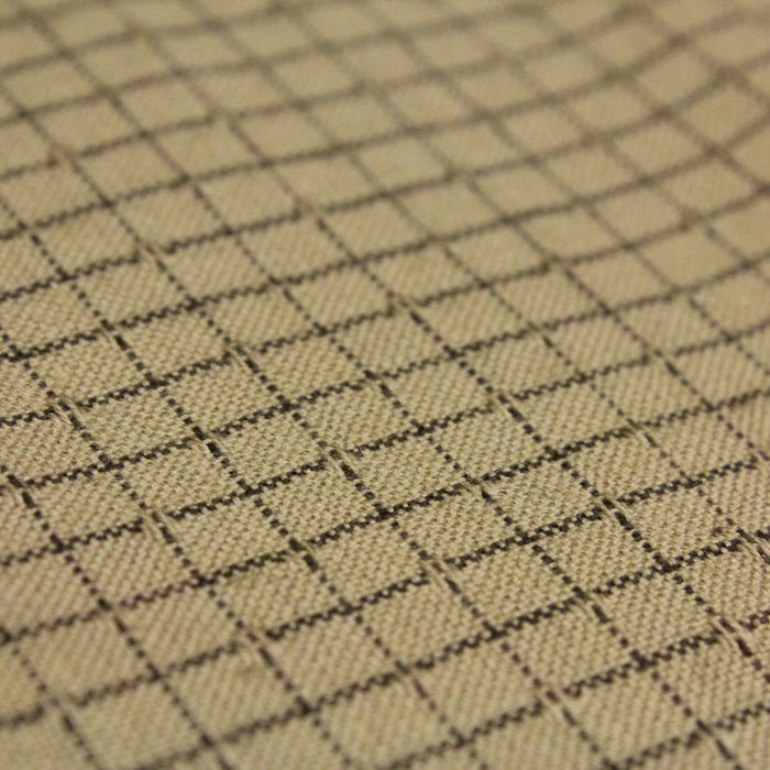 Tissu de coton "Myherin" à carreaux sable - tissuspapi