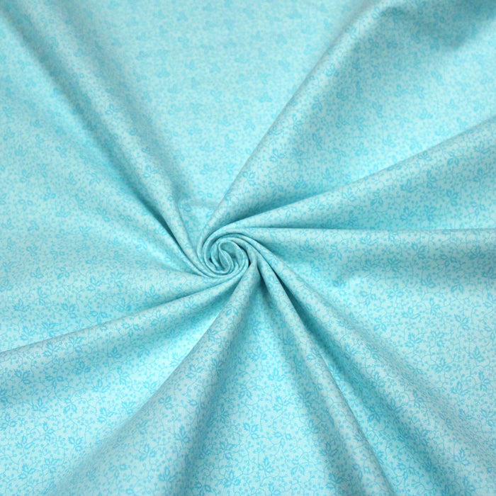 Tissu de coton "Marylebone" : fleurs bleues d'eau