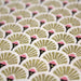Tissu de coton motif traditionnel japonais aux éventails SENSU dorés - Oeko-Tex - tissuspapi