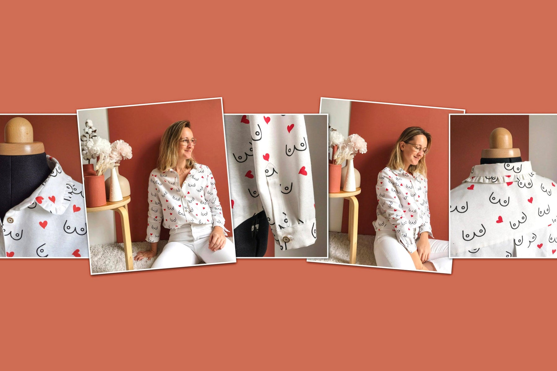 Collection BOOBS : la chemise de Julie @blooming_sewing