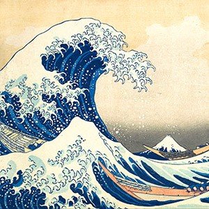 Motif Hokusai Tissus japonais - TissusPapi.com