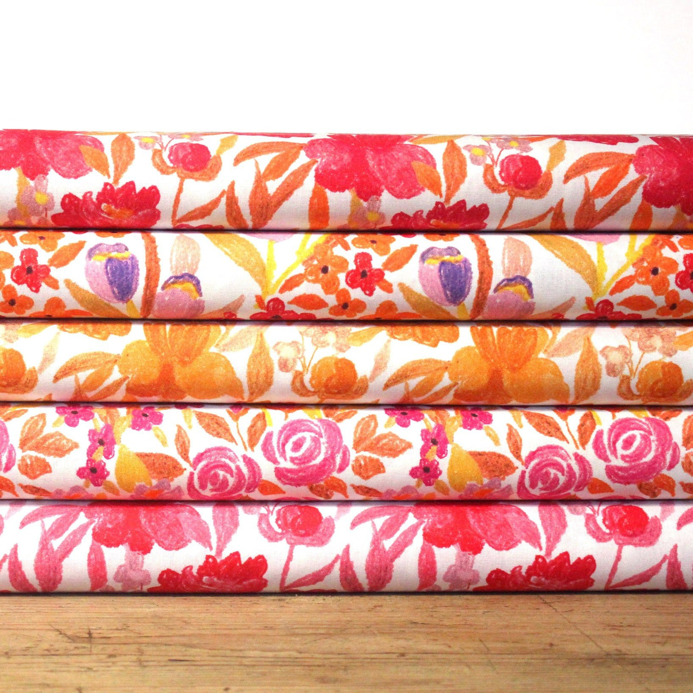 Collection FLEURS AU CRAYON - TissusPapi.com