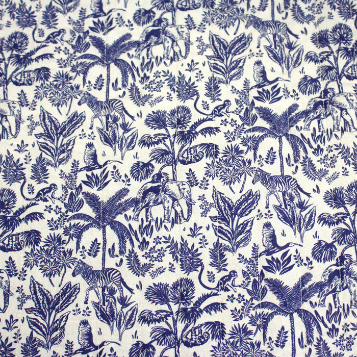 Tissu matelassé TOILE DE JOUY : trois motifs, deux couleurs, cinq tissus !