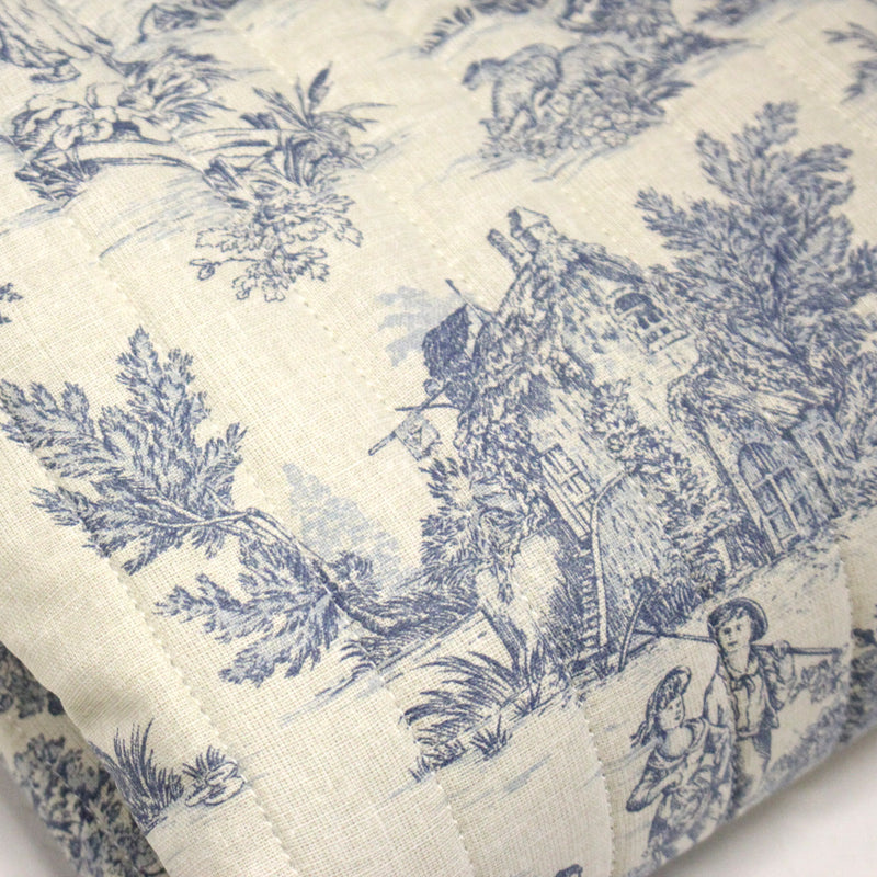 Tissu matelassé TOILE DE JOUY : trois motifs, deux couleurs, cinq tissus ! - TissusPapi.com