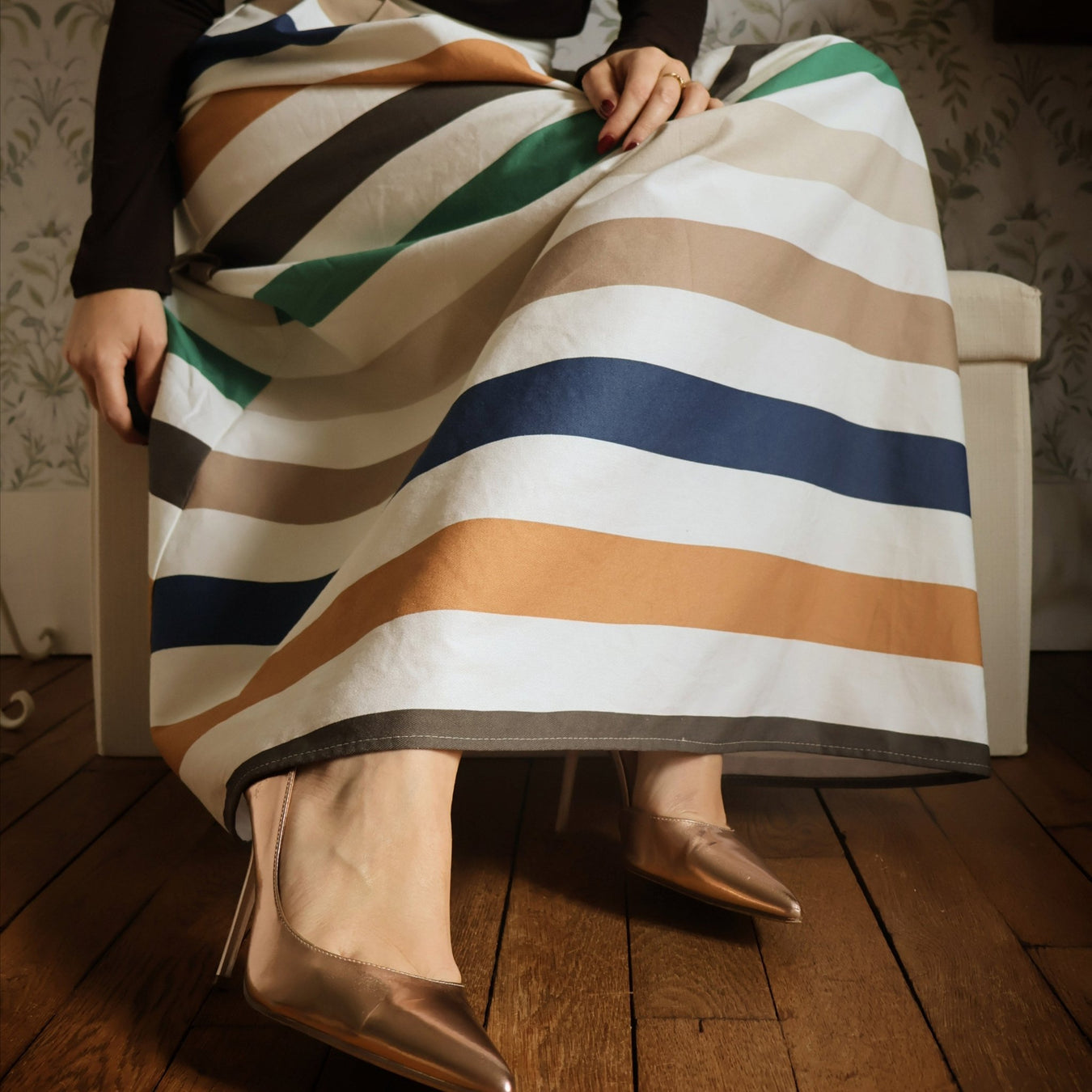 Tissu gabardine coton LARGES RAYURES : nombreuses couleurs ! - STANDARD 100 OEKO - TEX - TissusPapi.com