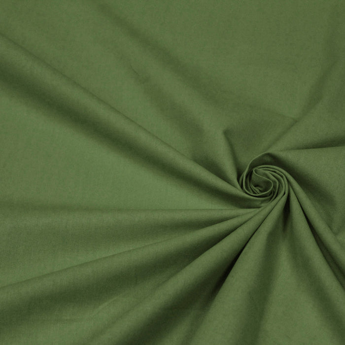 Tissu de coton uni vert fougère BENJAMIN - OEKO-TEX®
