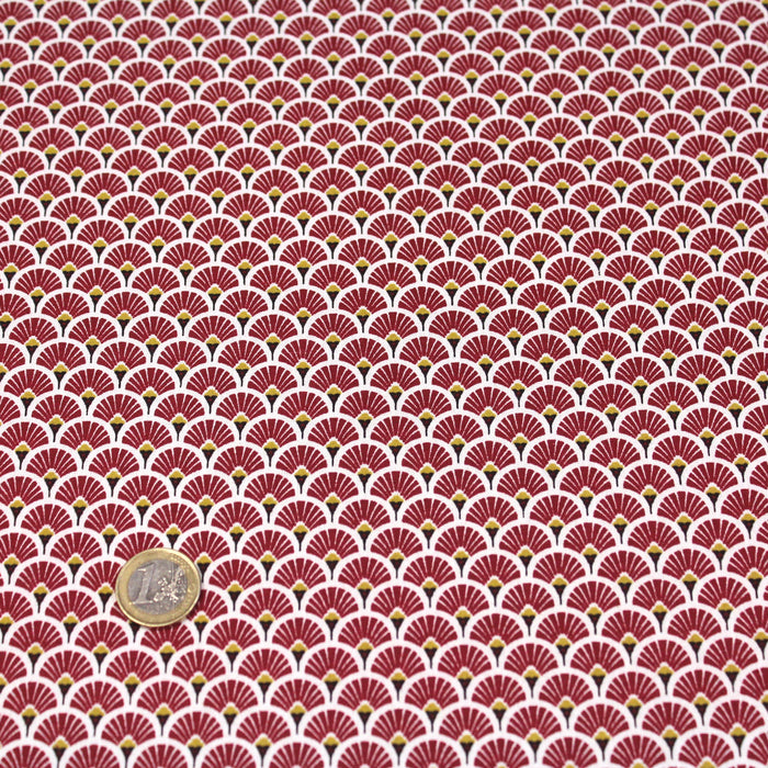 Tissu cotonnade motif japonais éventails SENSU : nombreuses couleurs - OEKO-TEX