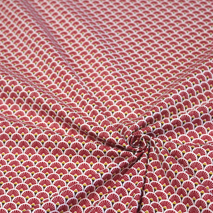 Tissu cotonnade motif japonais éventails SENSU : nombreuses couleurs - OEKO-TEX