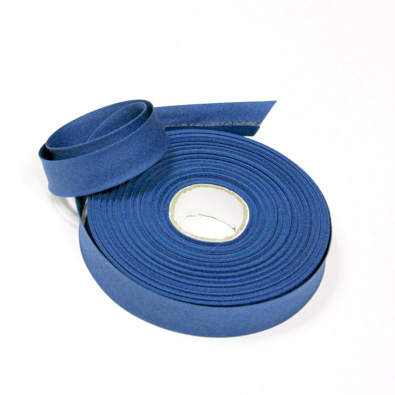 Biais de coton bleu céramique - Galette de 25 mètres - TissusPapi.com