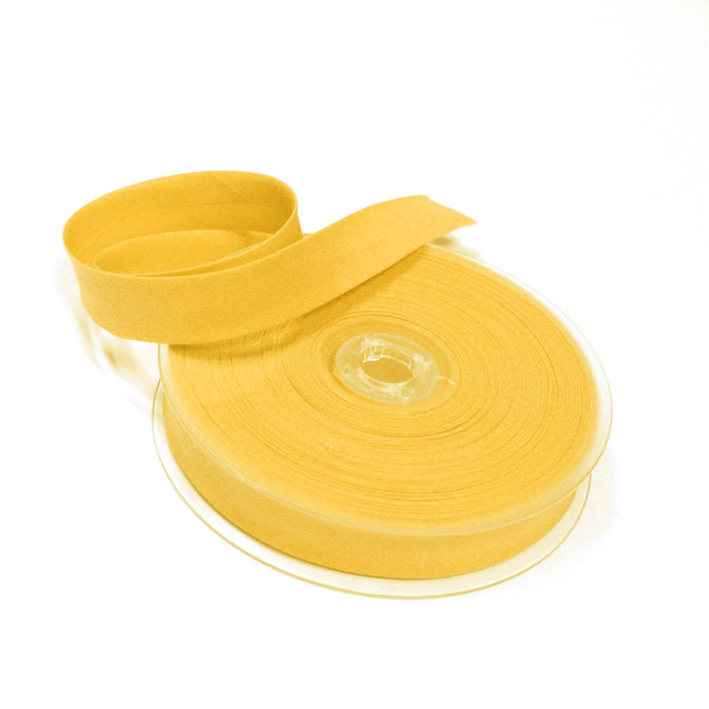 Biais de coton jaune - Galette de 25 mètres - TissusPapi.com
