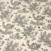 Tissu coton Toile de Jouy traditionnelle 160cm de large : bleu, rouge, vert, gris - OEKO - TEX - TissusPapi.com