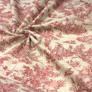 Tissu coton Toile de Jouy traditionnelle 160cm de large : bleu, rouge, vert, gris - OEKO - TEX - TissusPapi.com
