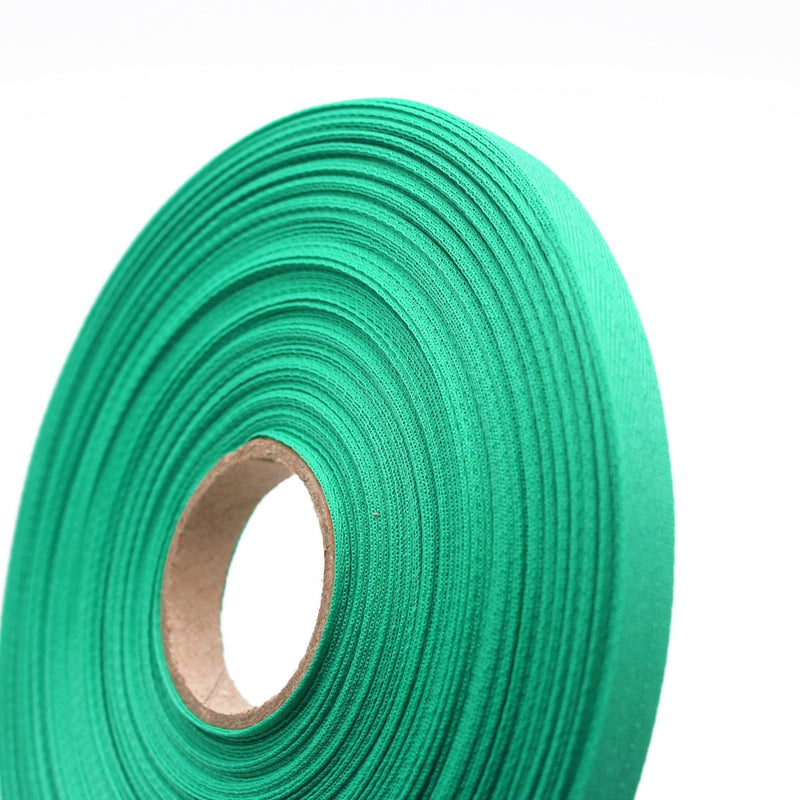 Ruban de sergé vert Printemps 10mm - Galette de 50 mètres - Fabrication française - TissusPapi.com