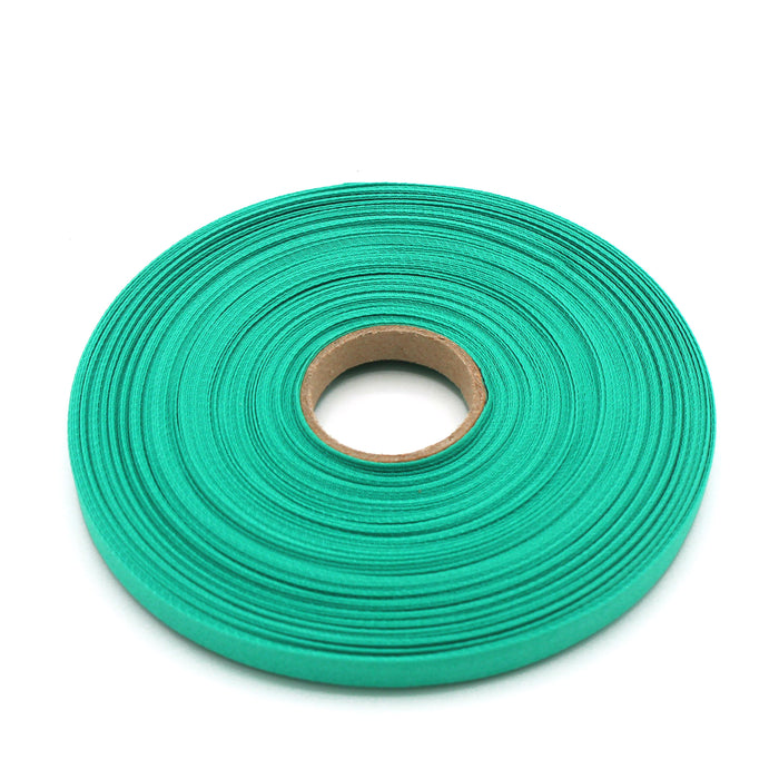 Ruban de sergé vert Printemps 10mm - Galette de 50 mètres - Fabrication française