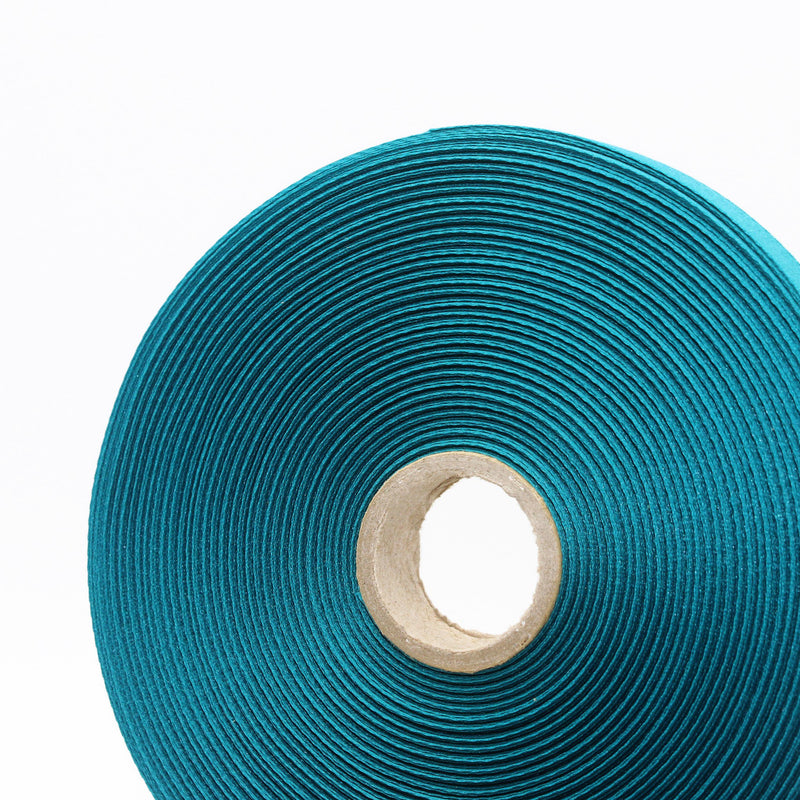 Ruban de sergé vert canard 10mm - Galette de 50 mètres - Fabrication française - TissusPapi.com