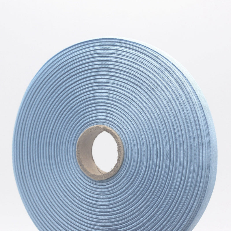 Ruban de sergé bleu gris 10mm - Galette de 50 mètres - Fabrication française - TissusPapi.com