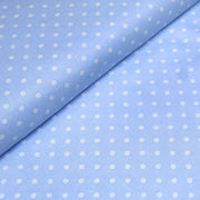 Tissu cotonnade bleu ciel aux pois bleus 6mm - TissusPapi.com