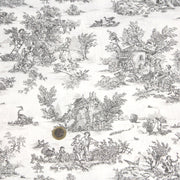 Tissu coton renforcé TOILE DE JOUY grande largeur 280cm : bleu, rouge, vert, gris - OEKO - TEX - TissusPapi.com