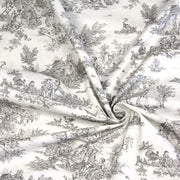 Tissu coton renforcé TOILE DE JOUY grande largeur 280cm : bleu, rouge, vert, gris - OEKO - TEX - TissusPapi.com