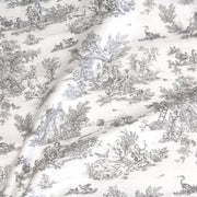 Tissu coton renforcé TOILE DE JOUY grande largeur 280cm : bleu, rouge, vert, gris - OEKO - TEX - TissusPapi.com