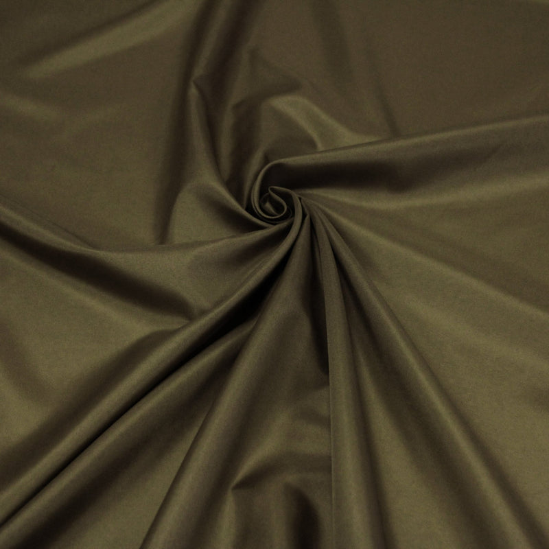 Tissu doublure de polyester couleur vert kaki uni - TissusPapi.com