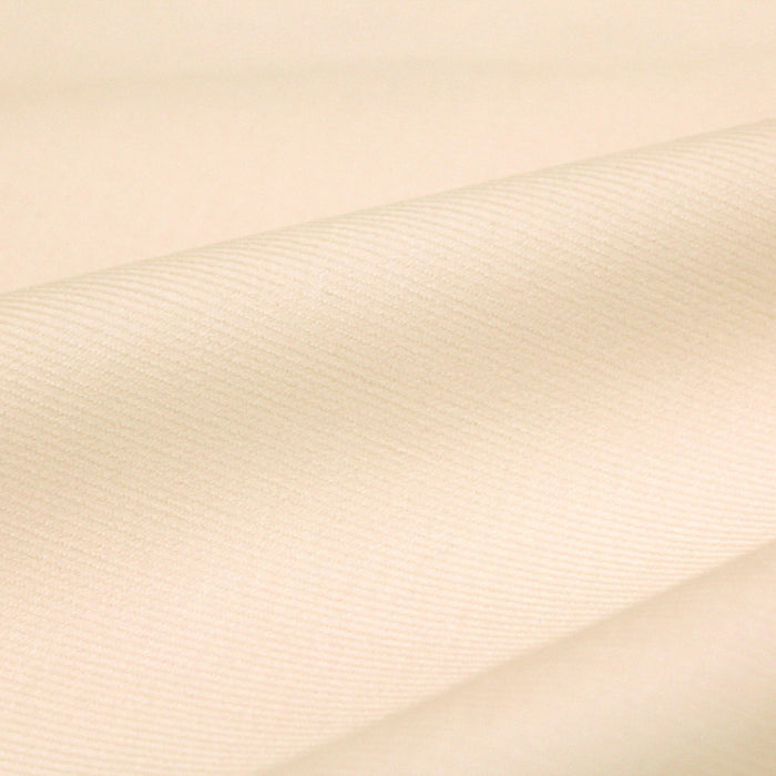 Tissu Velours milleraies coton écru uni - Fabrication française