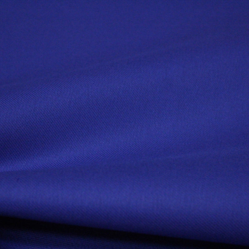 Tissu gabardine coton bleu roi - 325gr/m2 - Fabrication française - TissusPapi.com