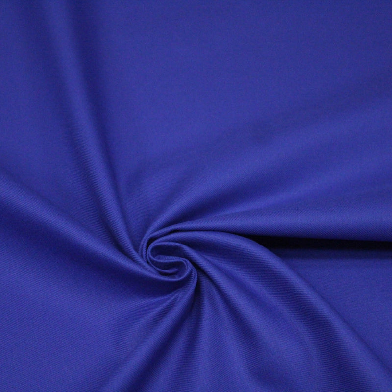 Tissu gabardine coton bleu roi - 325gr/m2 - Fabrication française - TissusPapi.com