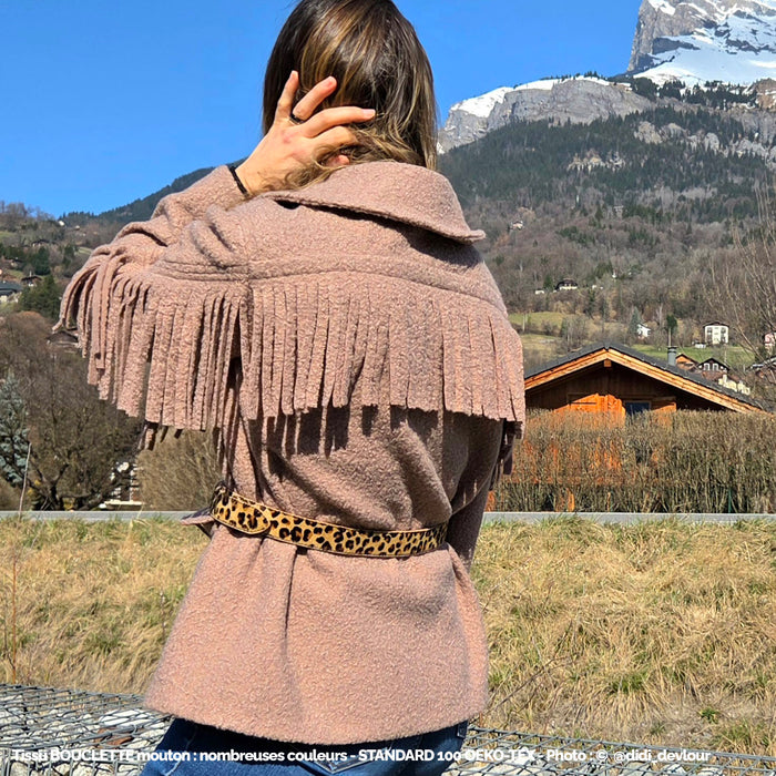 Tissu BOUCLETTE mouton : nombreuses couleurs - STANDARD 100 OEKO - TEX - TissusPapi.com