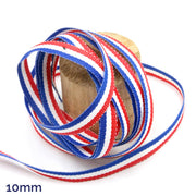 Ruban tricolore français bleu blanc rouge pour médailles, inaugurations et écharpes tricolores - TissusPapi.com