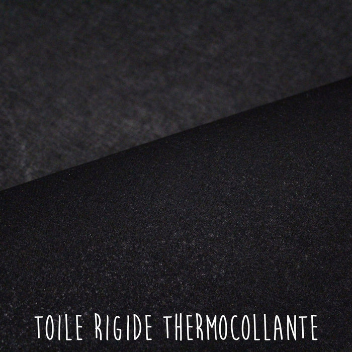 Tissu toile thermocollante 100% coton : souple, rigide, noir, blanc : RAPPORT QUALITE PRIX PARFAIT